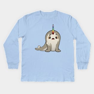 Kawaii Unicorn Narwhal Kids Long Sleeve T-Shirt